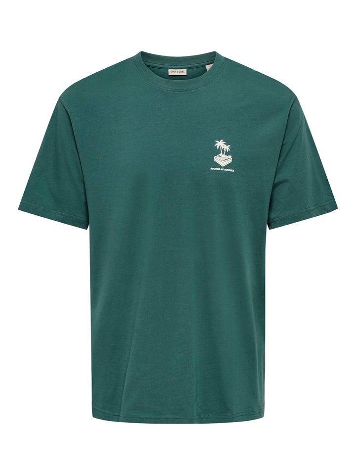 Onsvibes Life Rlx Ss Tee Cs - Esmerald