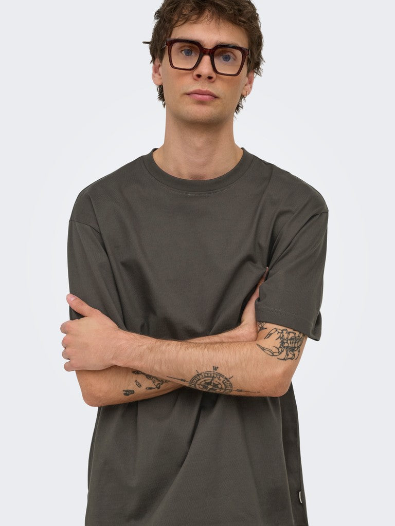 Onsfred Life Rlx Ss Tee Noos - Army