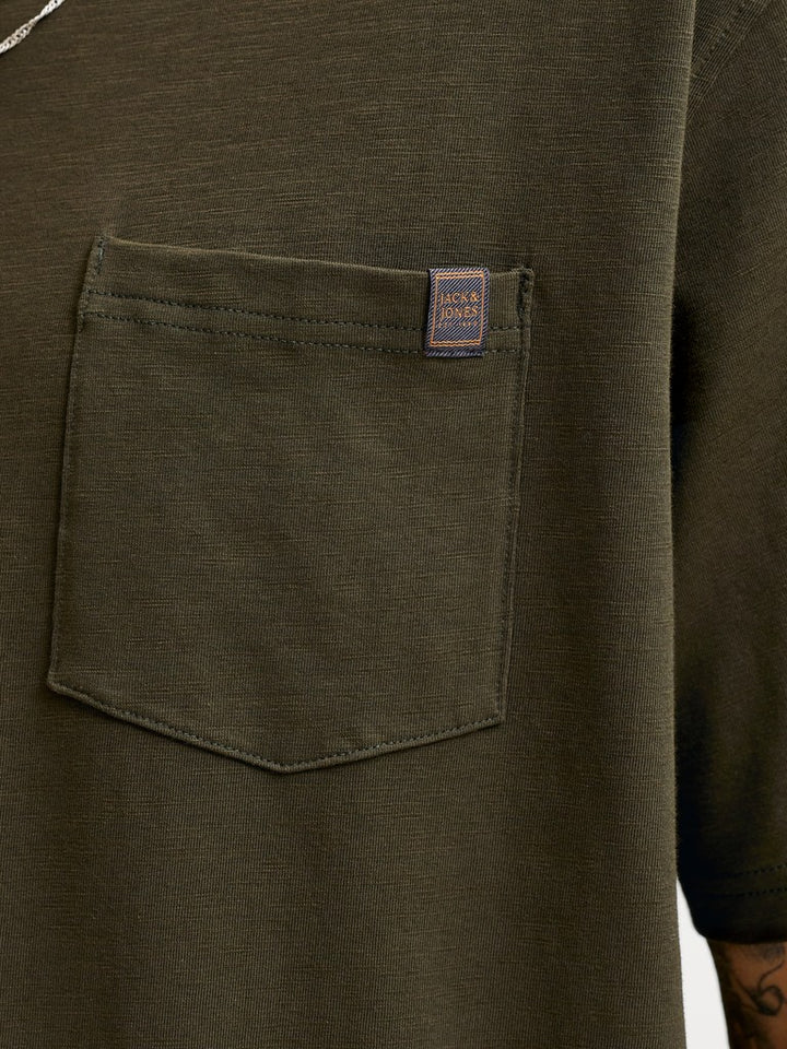 Jjedover Slub Tee Ss Noos - Army