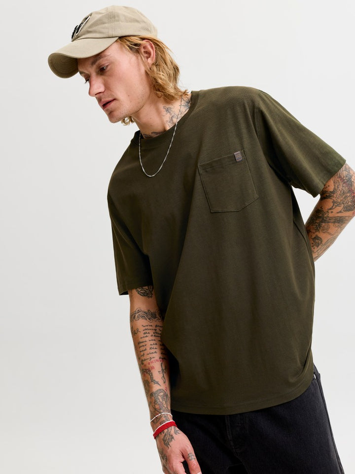 Jjedover Slub Tee Ss Noos - Army
