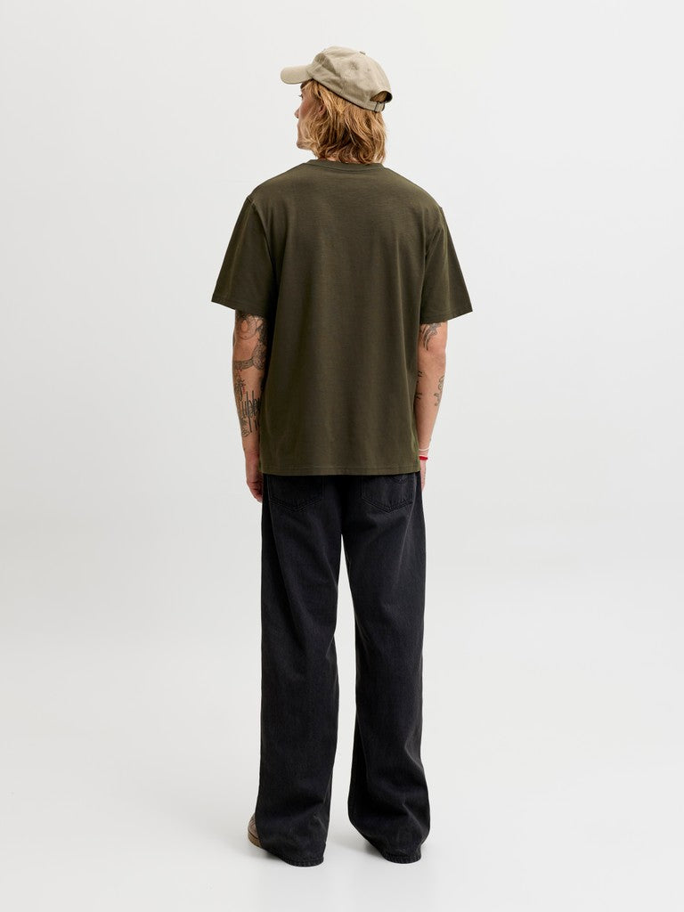 Jjedover Slub Tee Ss Noos - Army