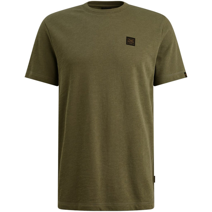 Short Sleeve R-neck Heavy Slub Jer - Army