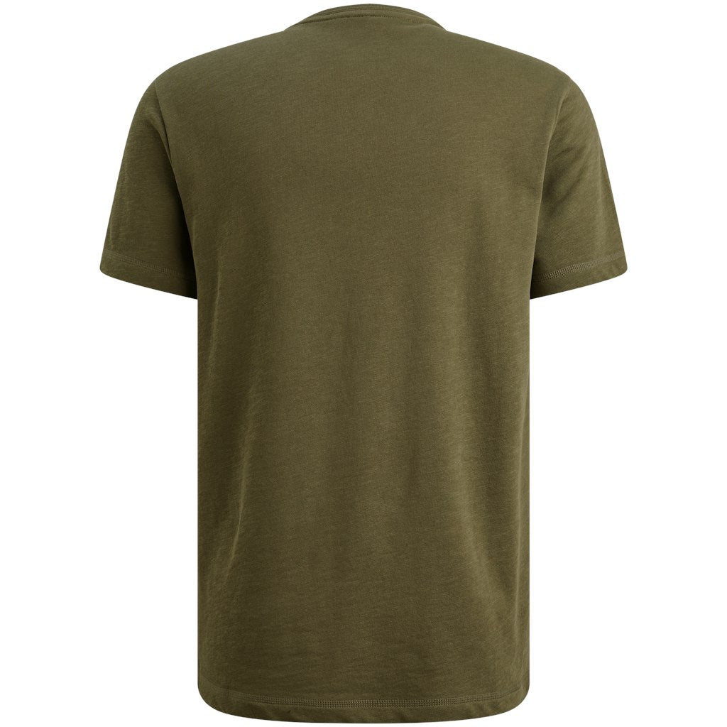 Short Sleeve R-neck Heavy Slub Jer - Army