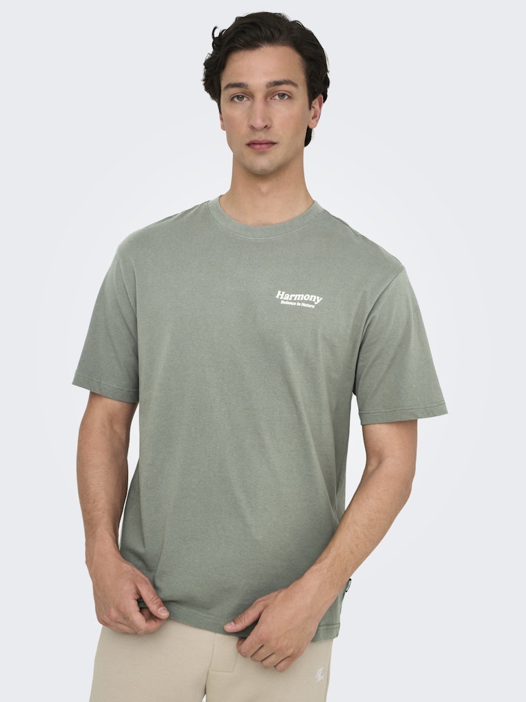 Onskeane Rlx Ss Print Tee Noos - Army