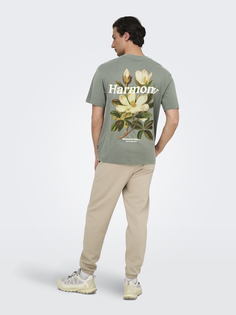 Onskeane Rlx Ss Print Tee Noos - Army