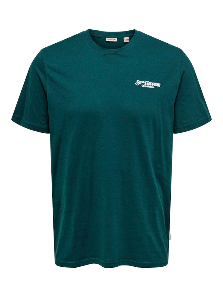 Onschris Life Reg Ss Tee - Donkergroen