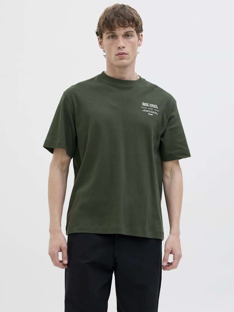 Jjeurban Edge Studio Tee Ss O-neck Noos - Donkergroen