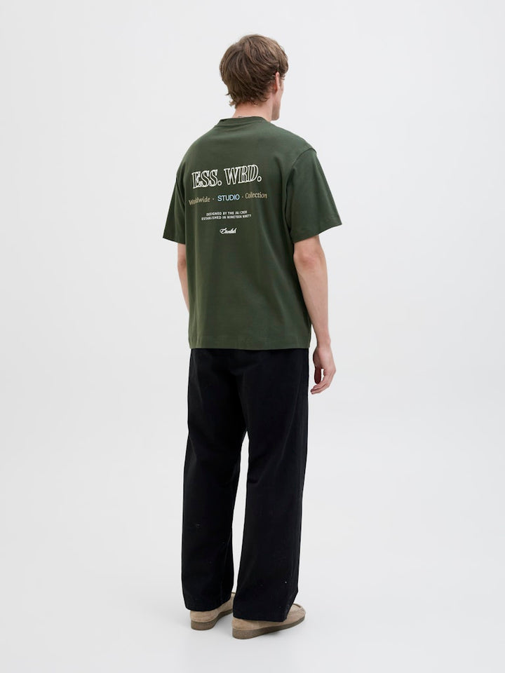 Jjeurban Edge Studio Tee Ss O-neck Noos - Donkergroen