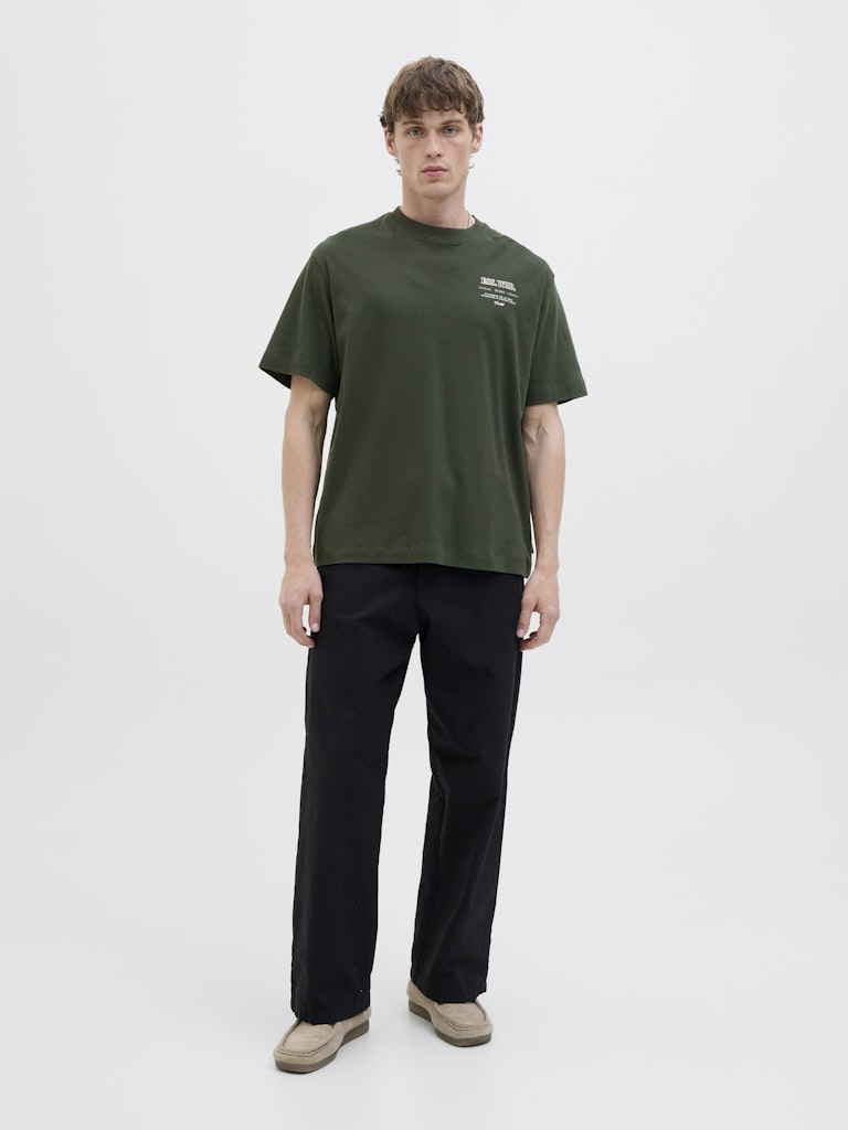 Jjeurban Edge Studio Tee Ss O-neck Noos - Donkergroen