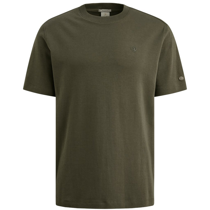 Short Sleeve R-neck Regular Fit In - Donkergroen