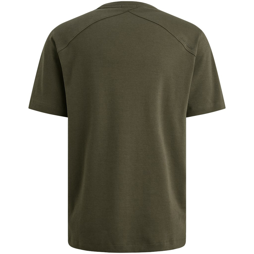 Short Sleeve R-neck Regular Fit In - Donkergroen