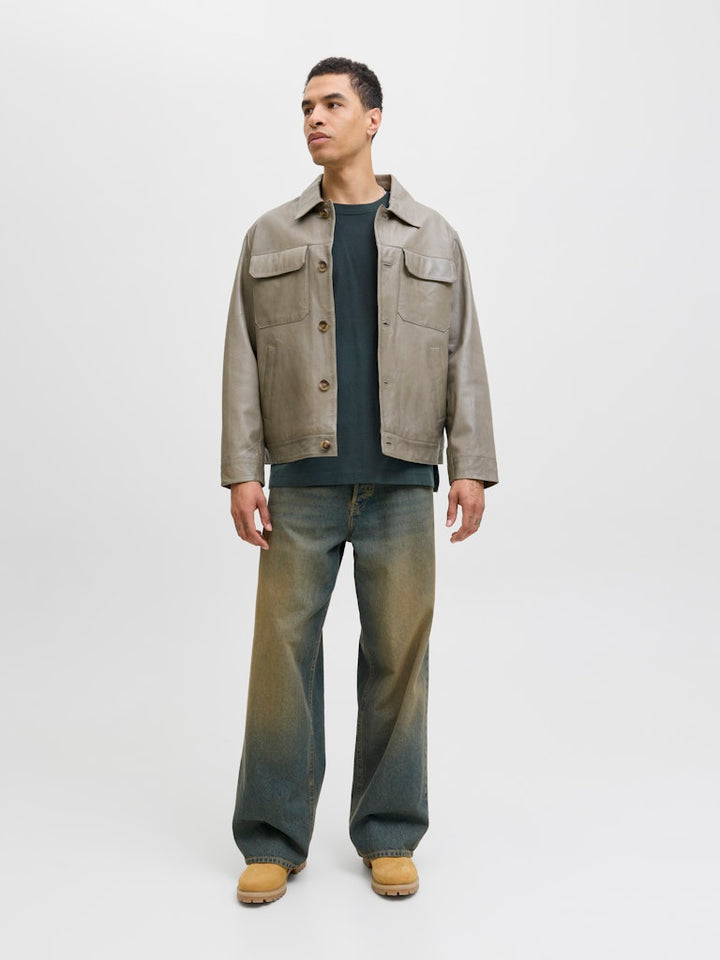 Jornorrebro Typo Tee Ss Crew Neck Noos - Donkergroen
