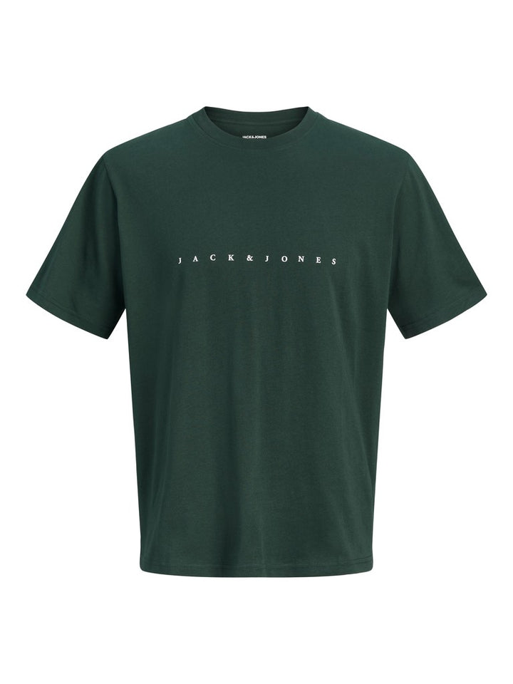 Jjestar Jj Tee Ss Noos - Donkergroen