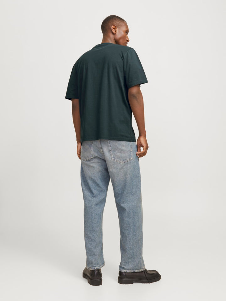 Jorvesterbro Newton Boxfront Tee Ss - Donkergroen