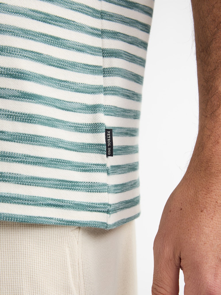 Men T-shirt Ss - Groen Dessin