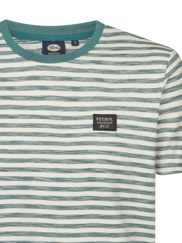 Men T-shirt Ss - Groen Dessin