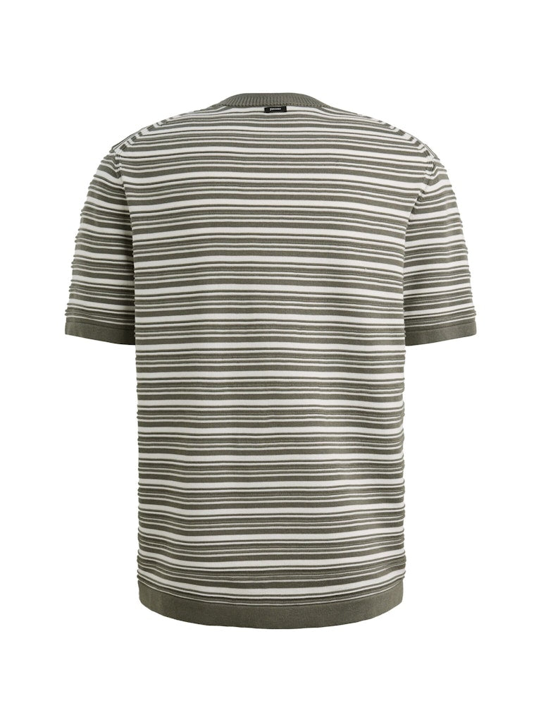 Short Sleeve R-neck Cotton Modal S - Groen Dessin