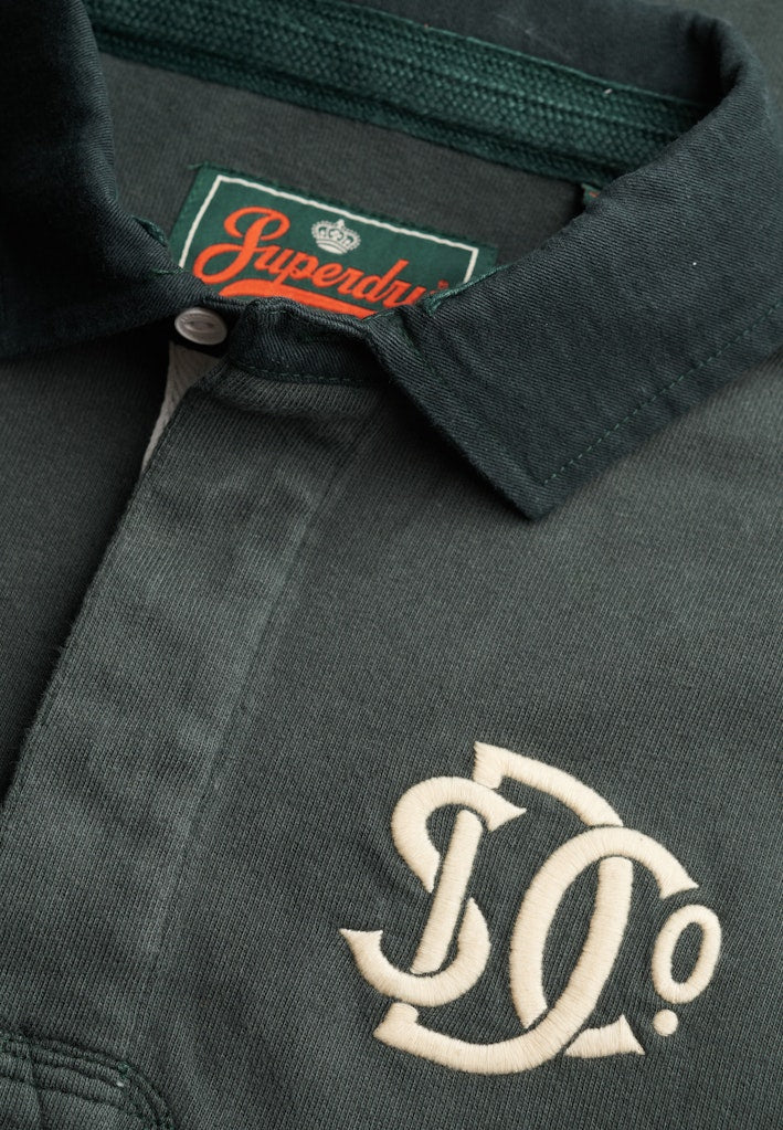 Vintage Athletic Rugby Shirt - Groen Dessin