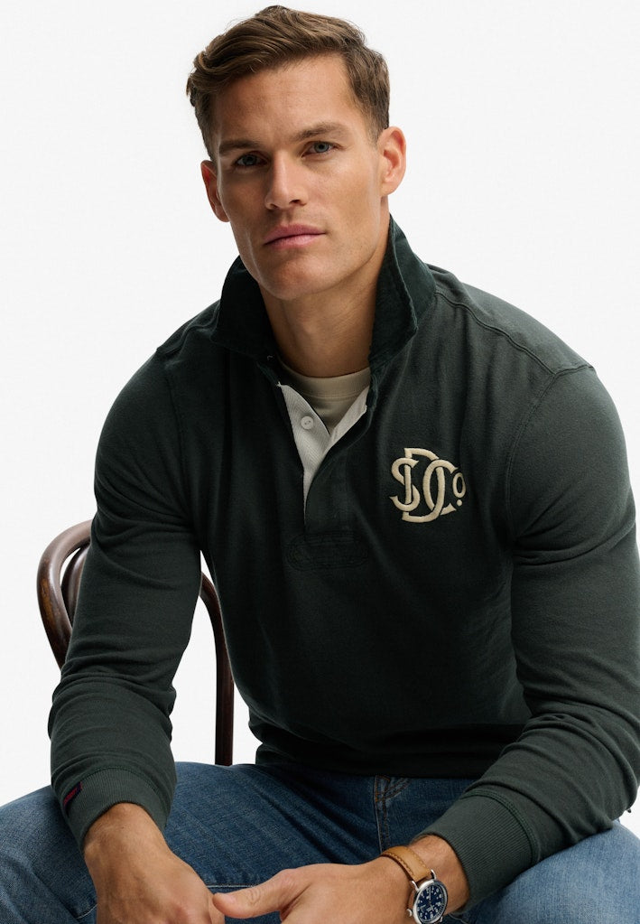 Vintage Athletic Rugby Shirt - Groen Dessin