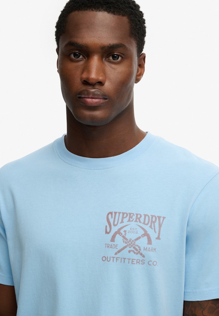 Outdoor Moutain Relaxed Tee - Lichtblauw