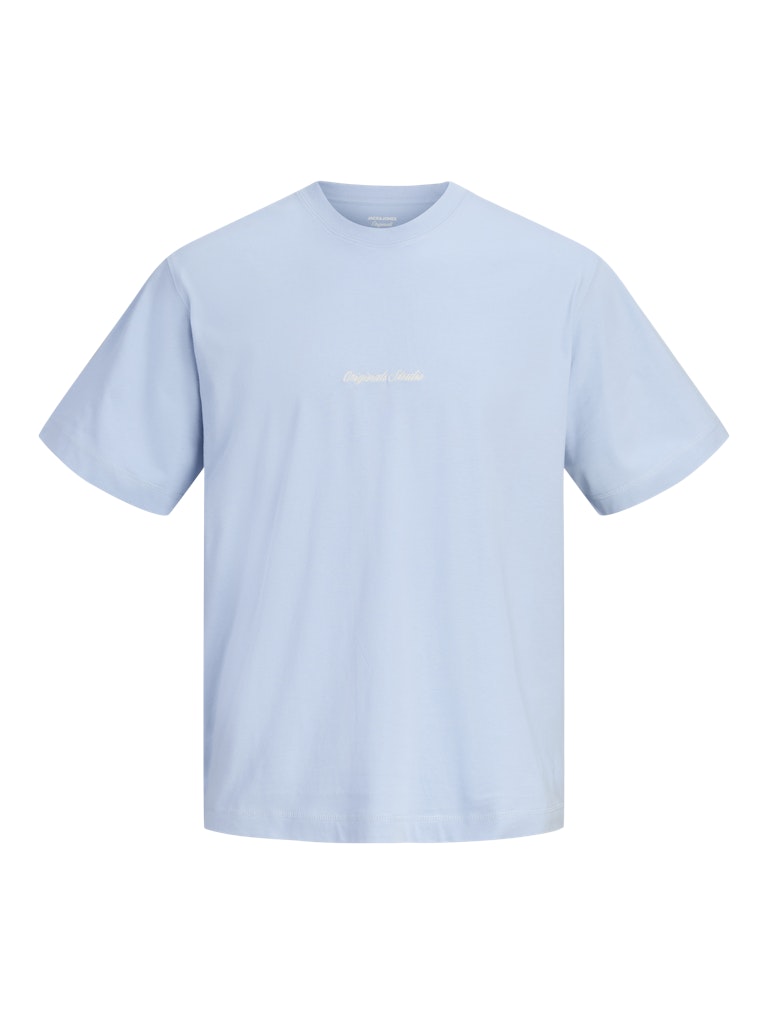 Jornorrebro Emb Tee Ss Crew Neck Noos - Lichtblauw