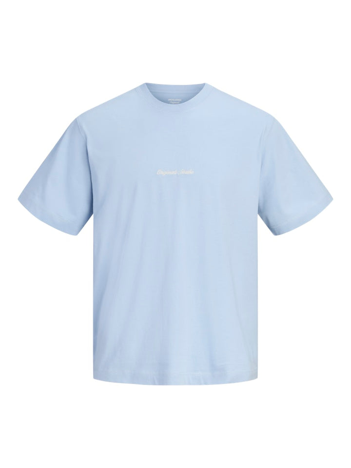 Jornorrebro Emb Tee Ss Crew Neck Noos - Lichtblauw