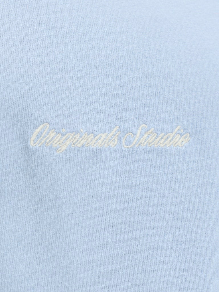 Jornorrebro Emb Tee Ss Crew Neck Noos - Lichtblauw