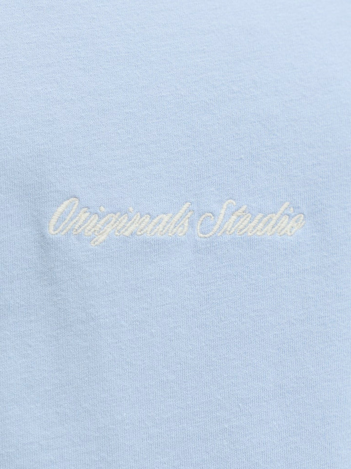 Jornorrebro Emb Tee Ss Crew Neck Noos - Lichtblauw