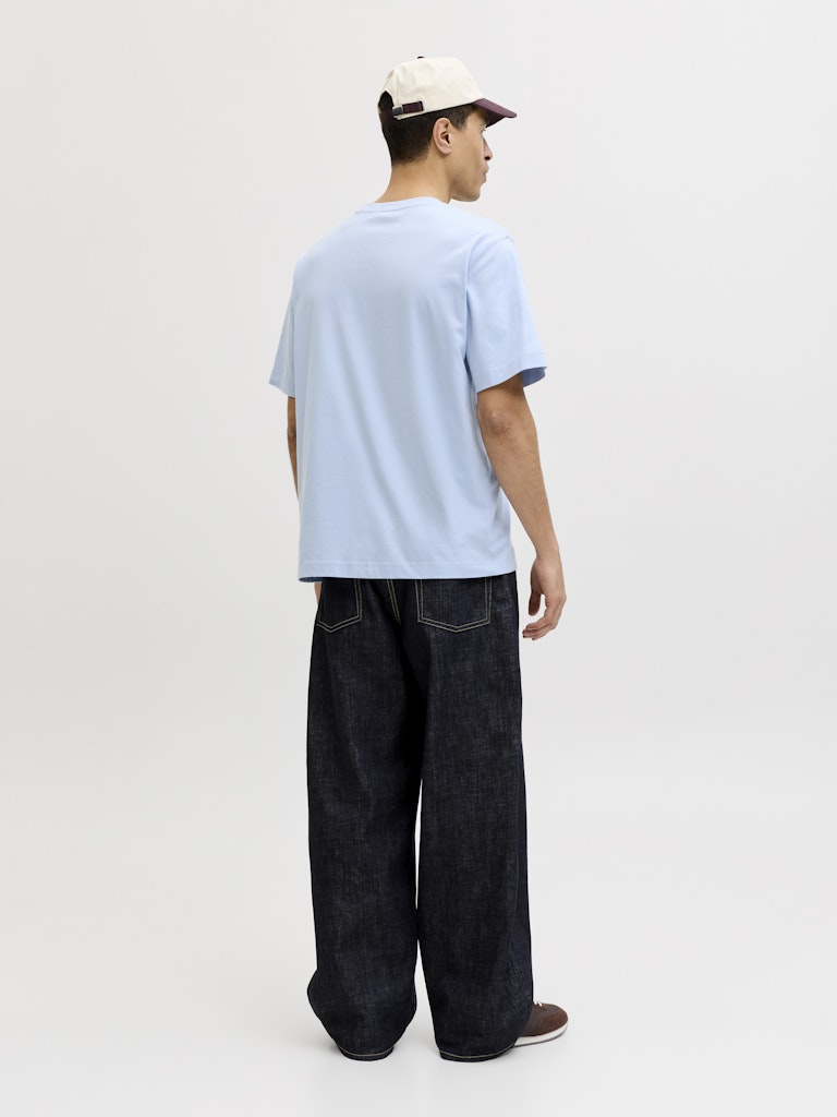 Jornorrebro Emb Tee Ss Crew Neck Noos - Lichtblauw
