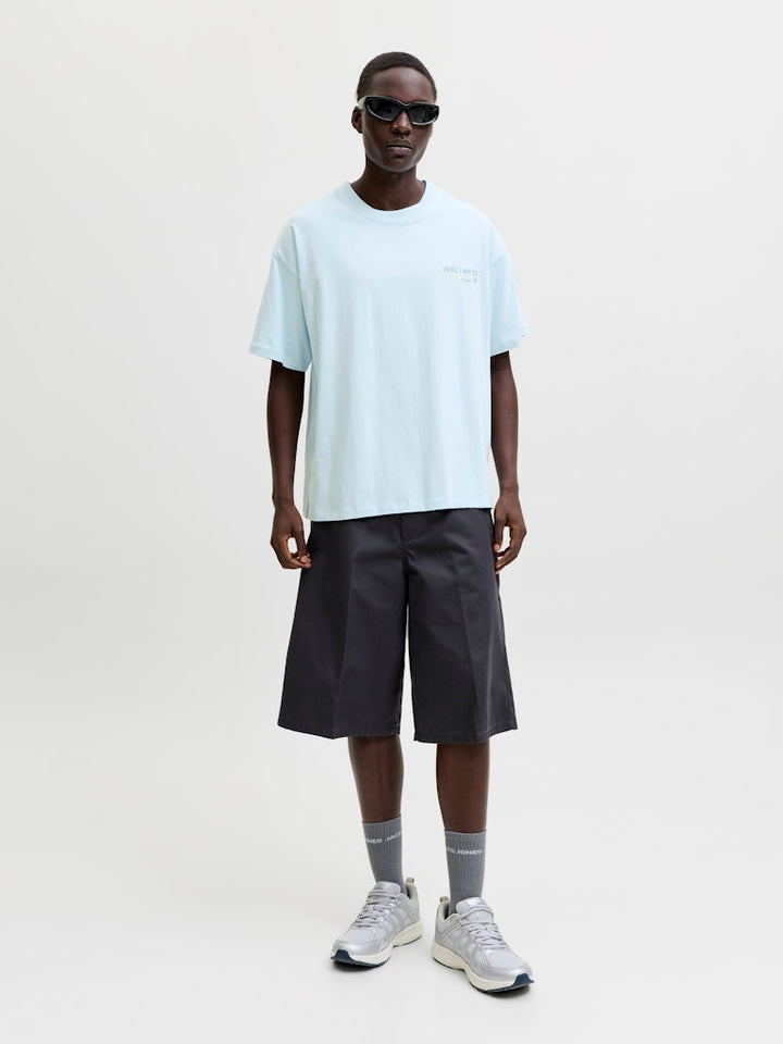 Jcoeterna Script Back Print Tee Ss Sa26 - Lichtblauw