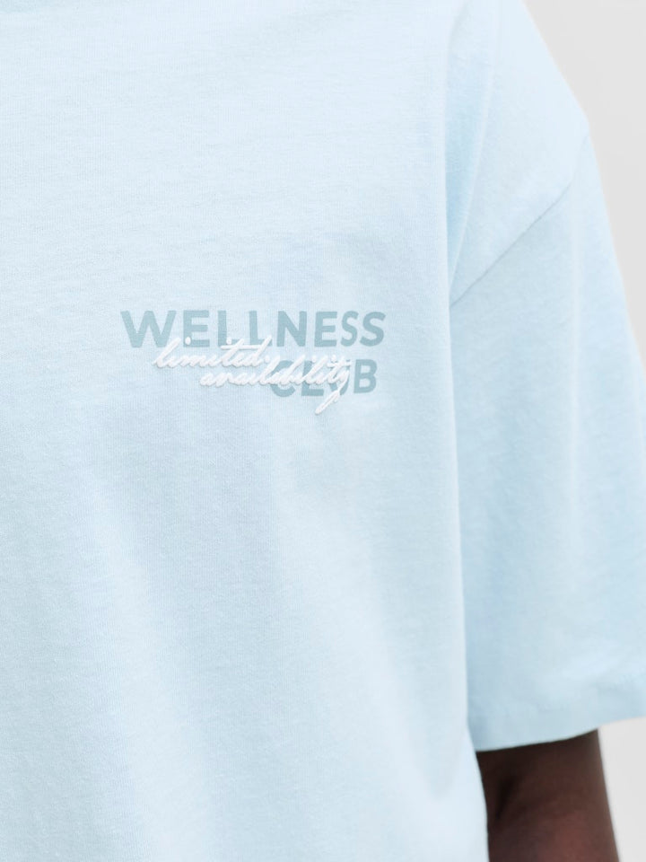 Jcoeterna Script Back Print Tee Ss Sa26 - Lichtblauw