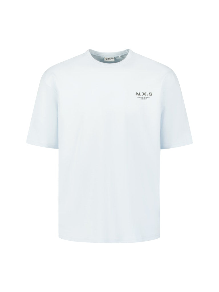 T-shirt Crewneck Heavy Interlock Artwork - Lichtblauw