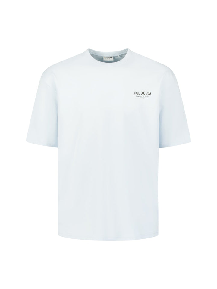 T-shirt Crewneck Heavy Interlock Artwork - Lichtblauw