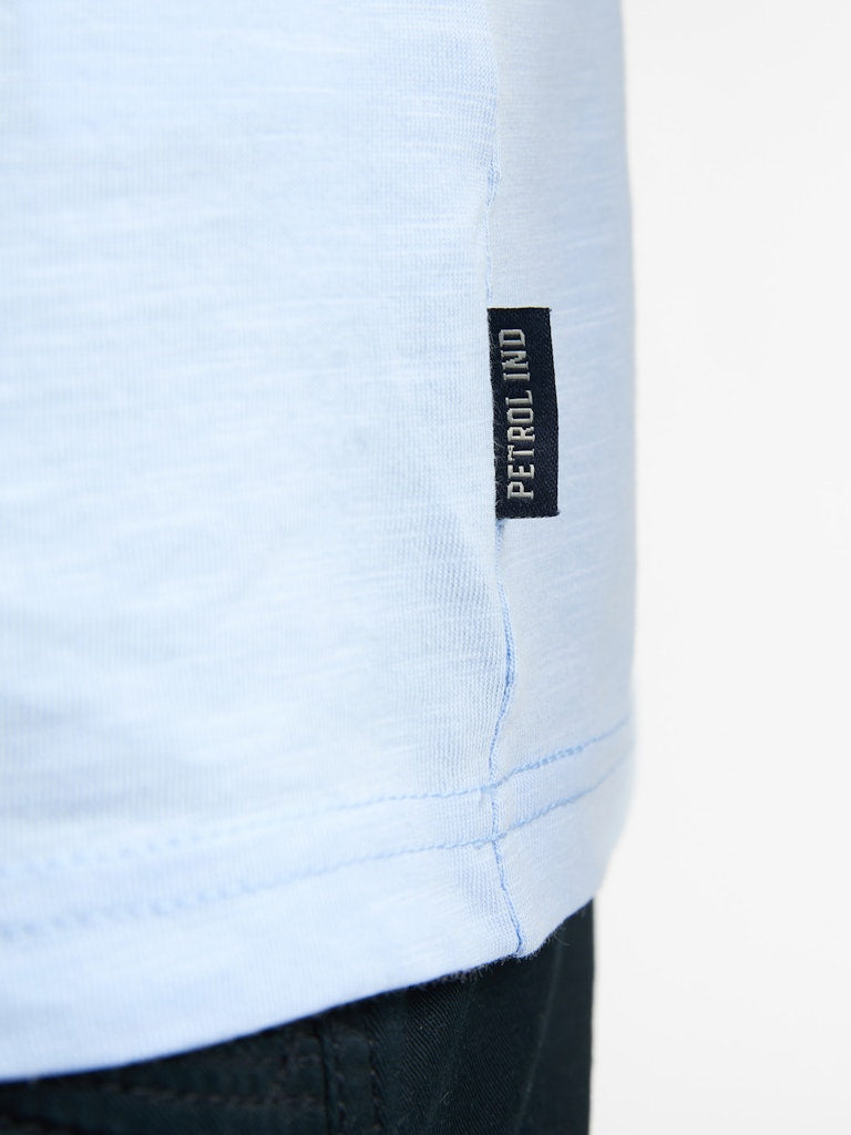 Men T-shirt Ss Classic Print - Lichtblauw