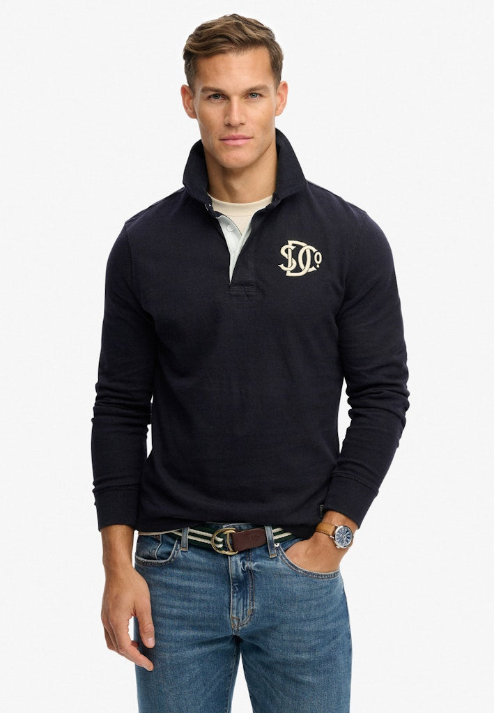 Vintage Athletic Rugby Shirt - Lichtblauw