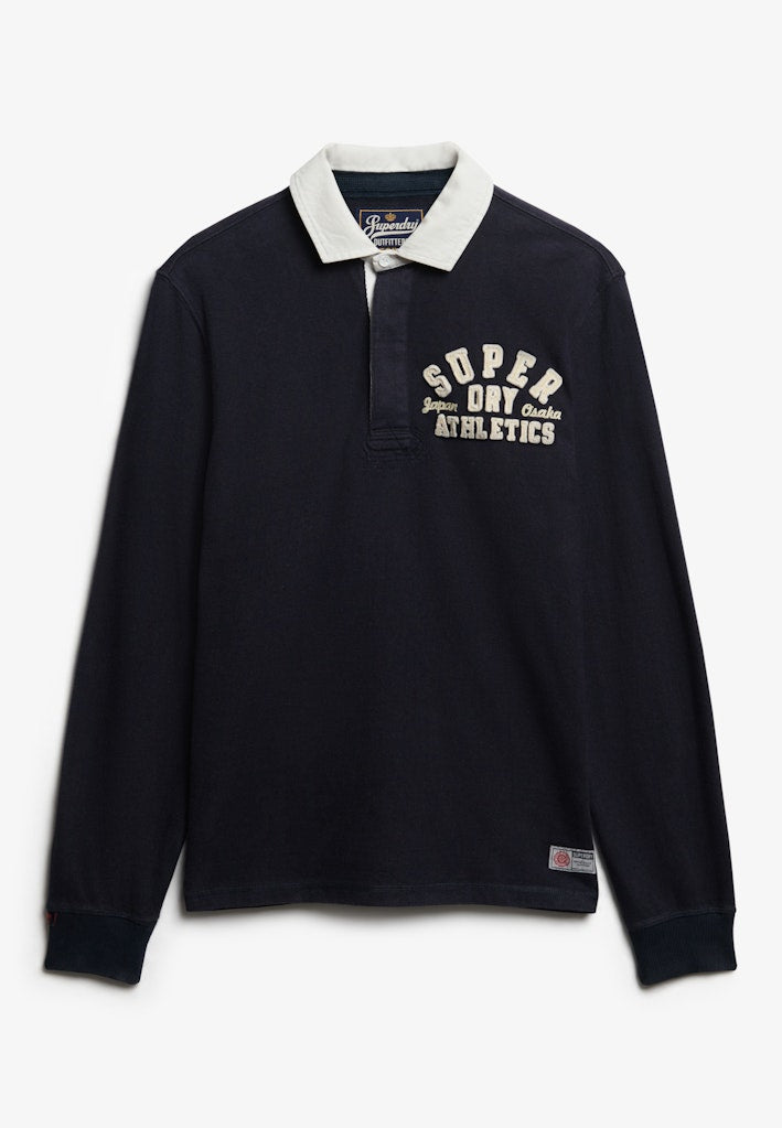 Vintage Athletic Rugby Shirt - Lichtblauw