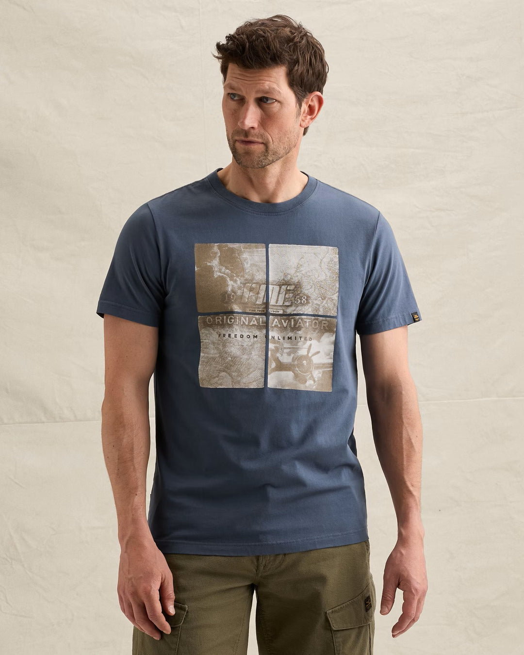 Short Sleeve R-neck Single Jersey - Rafblauw