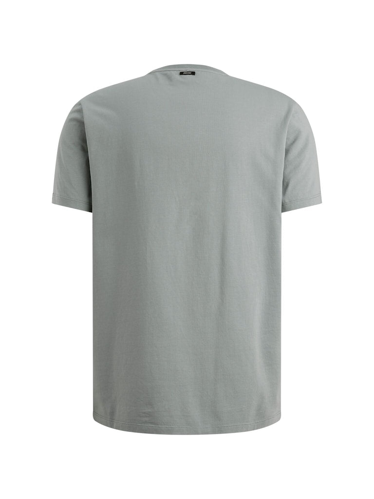 Short Sleeve R-neck Cotton Elastan - Rafblauw