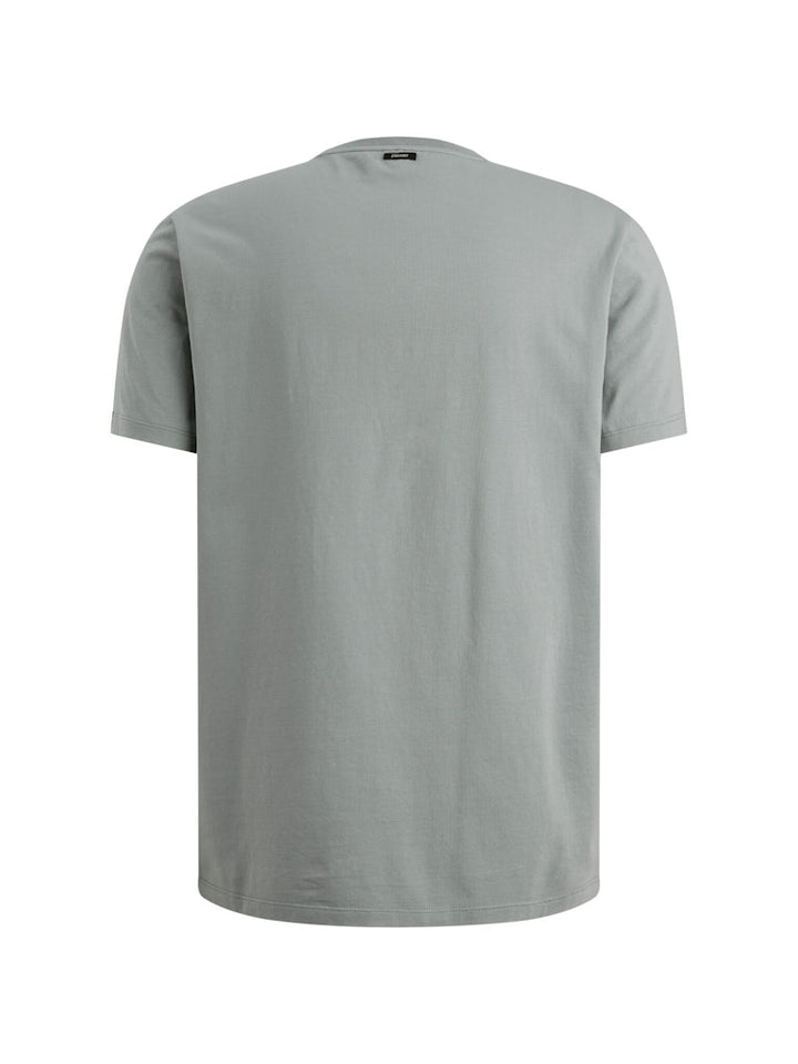Short Sleeve R-neck Cotton Elastan - Rafblauw