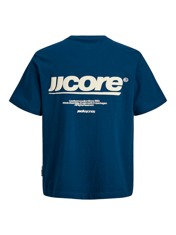Jcoclub Back Text Prnt Tee Ss Crew Neck - Rafblauw