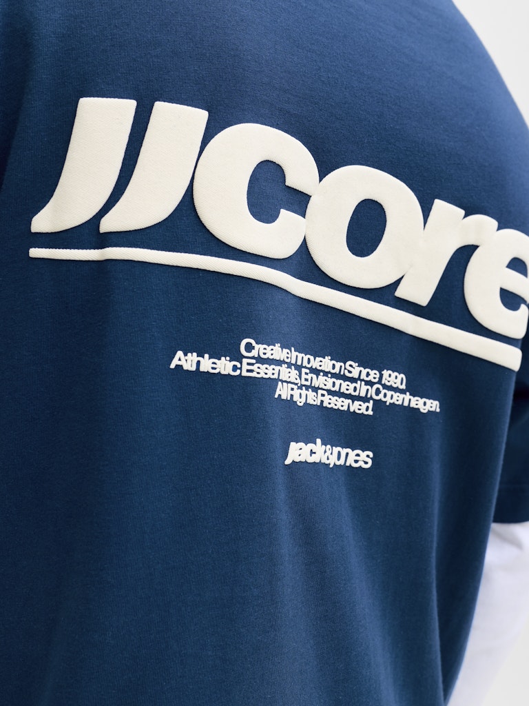 Jcoclub Back Text Prnt Tee Ss Crew Neck - Rafblauw