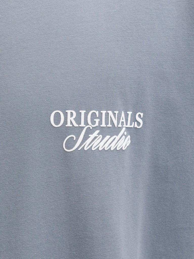 Jornorrebro Typo Tee Ss Crew Neck Noos - Rafblauw