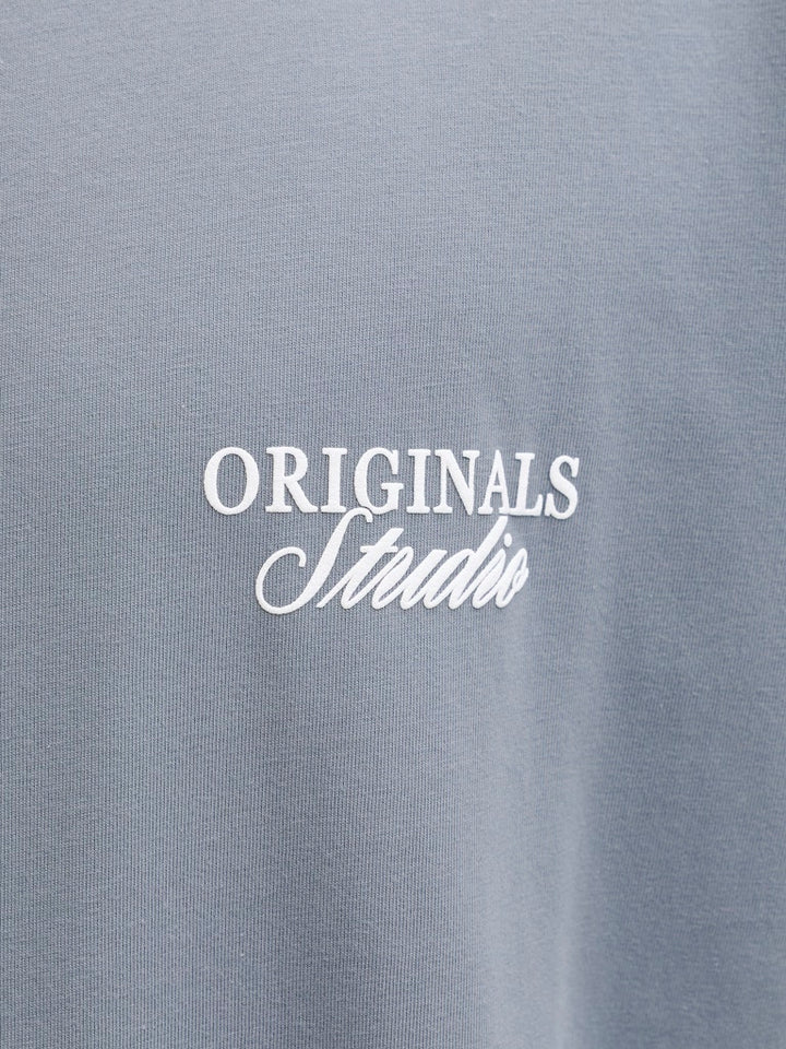 Jornorrebro Typo Tee Ss Crew Neck Noos - Rafblauw