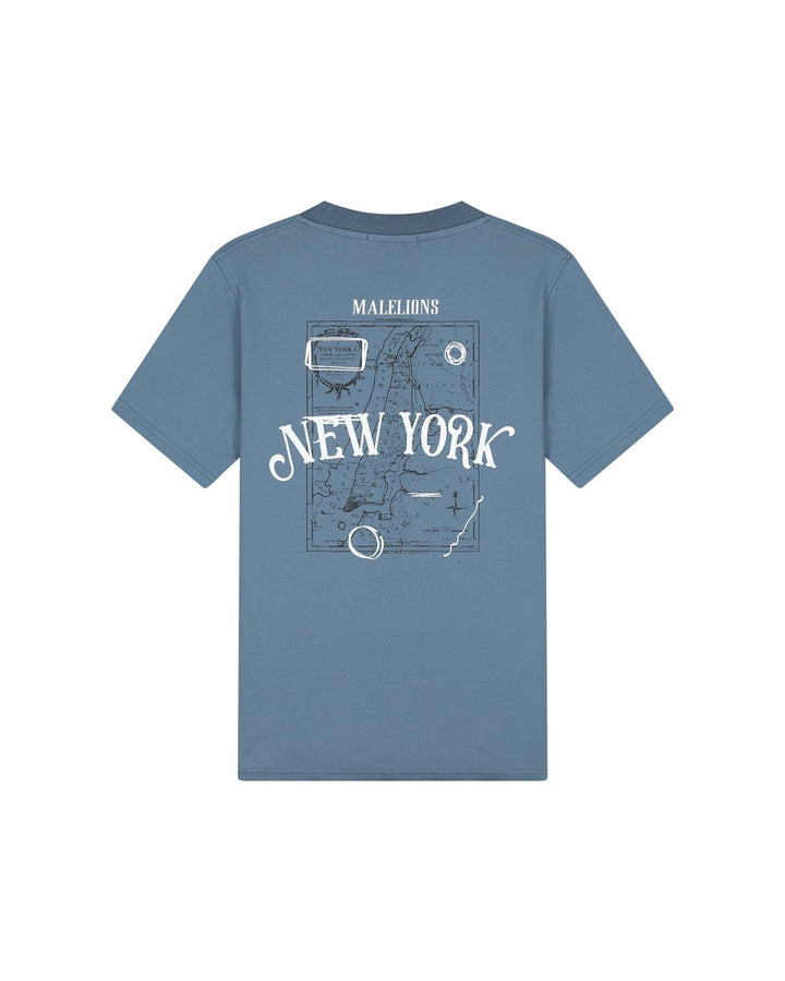 New York T-shirt - Petrol Blauw