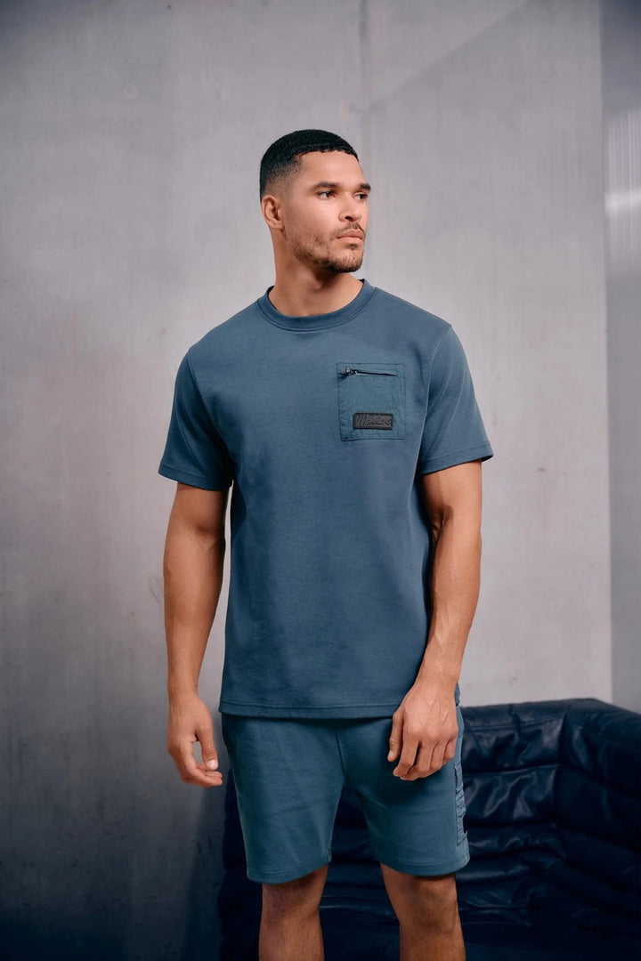 Nylon Pocket T-shirt - Petrol Blauw
