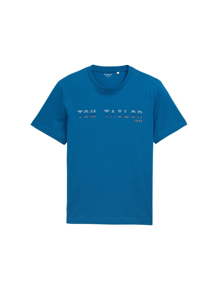 T-shirt Logo S/s - Petrol Blauw