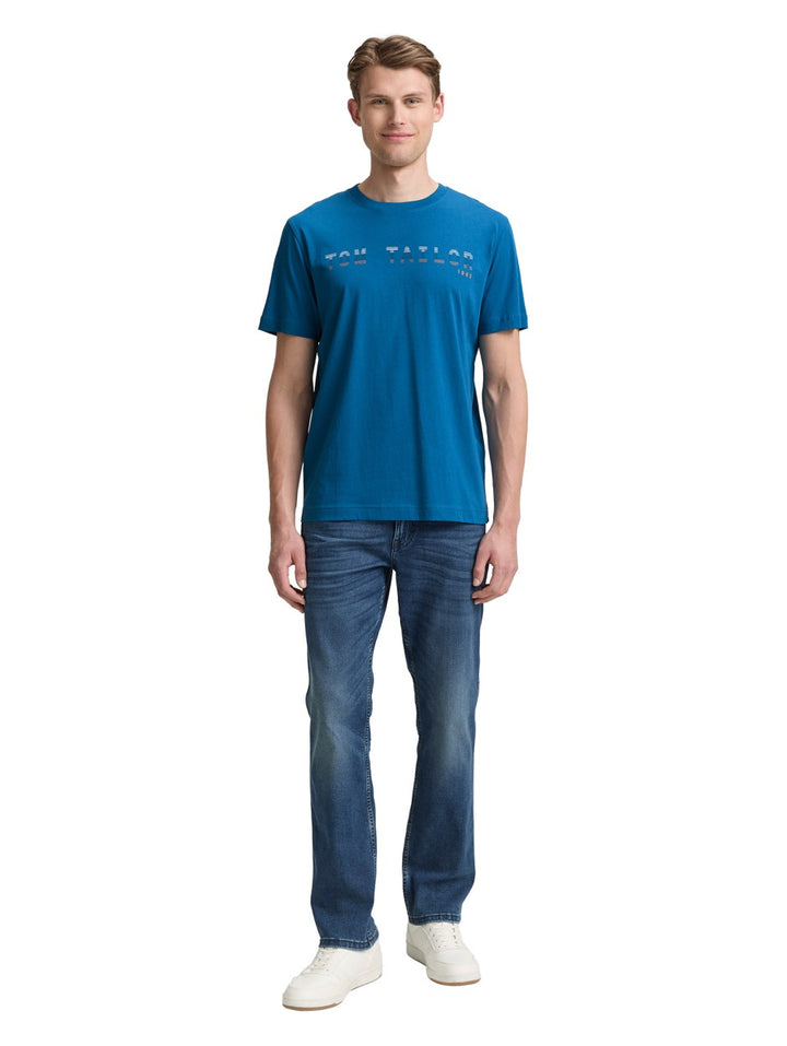 T-shirt Logo S/s - Petrol Blauw
