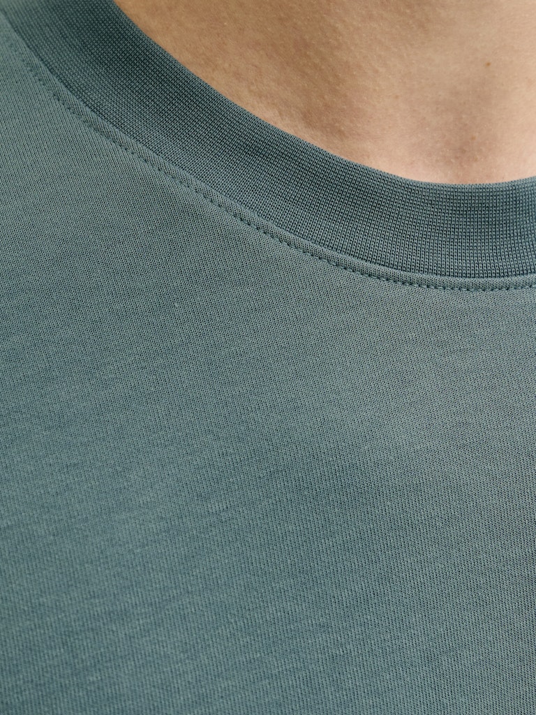 Jcofusion Chest Brand Tee Ss Crew Sn - Petrol Blauw