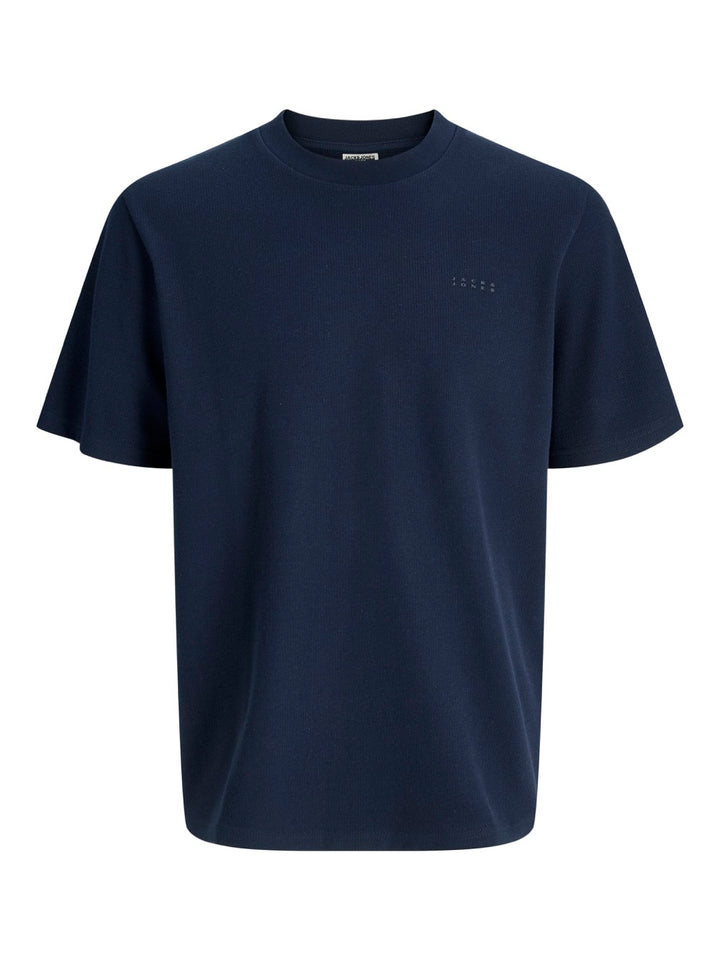 Jcopacer Structure Tee Ss Crew Neck - Navy