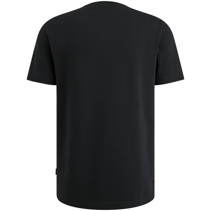 Short Sleeve R-neck Flat Waffle Je - Navy